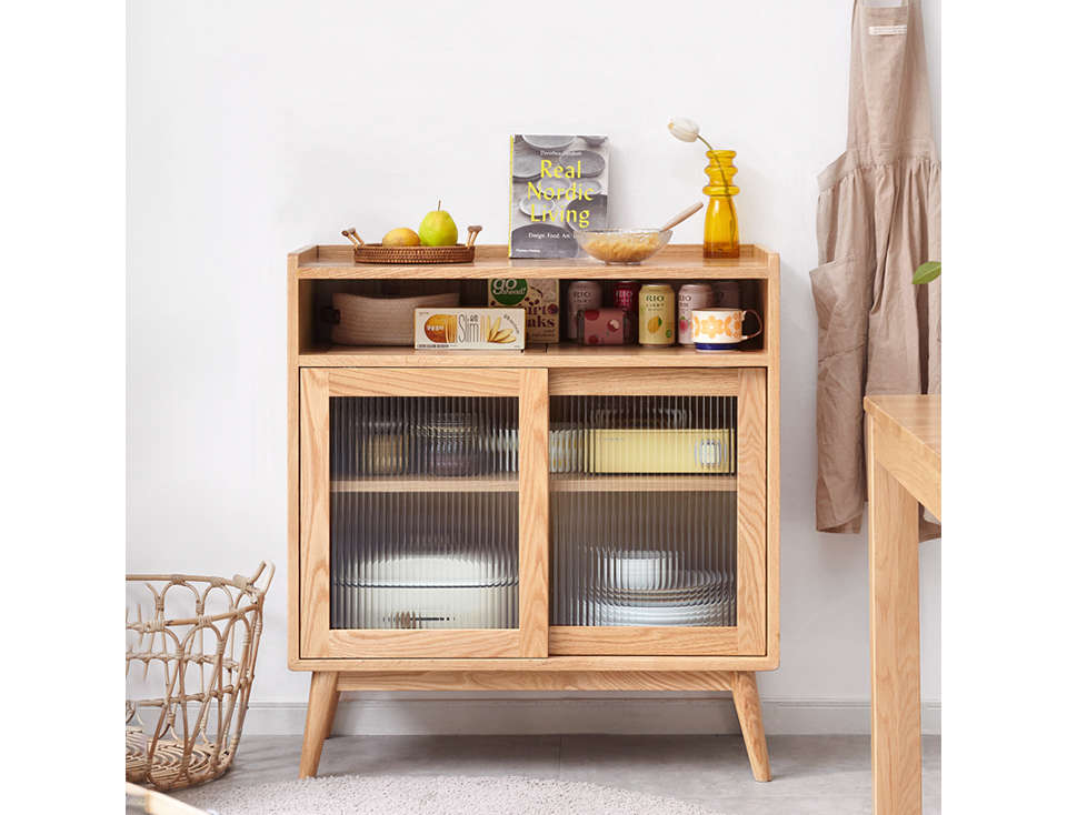 食器棚 木目 風 IKEA 無印