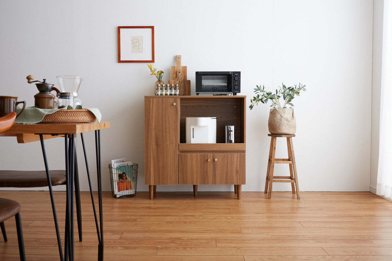 どんなお部屋とも相性のいいデザイン ニトリ レンジ台 ライトブラウン